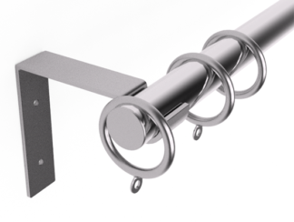Stainless Steel Drapery Rod – Wall Mount