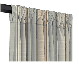 Sunbrella Canvas Sripe Rod Pocket Curtains and Drapes