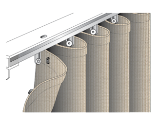 Ripplefold Sunbrella Shadow Sheer Drapery