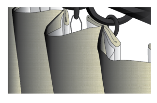 Sunbrella Linen Inverted Box Pleat Drape