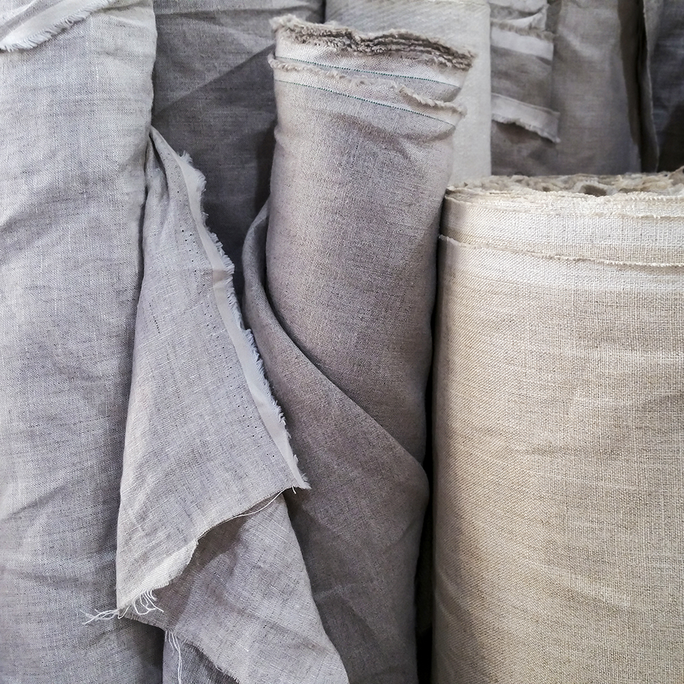 Natural linen fabric