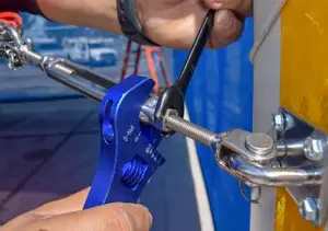 Secure the Lock Nuts with Two Wrenches