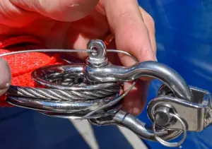Feed Lock Wire through Bow Shackle pin and the Bow Shackle loop