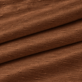 Copper handloom silk Dupioni fabric PF-SD00