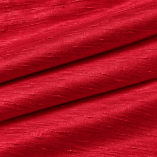 Scarlet handloom silk Dupioni fabric PF-SD00