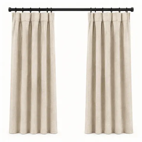 Pair of drapery panels with center opening