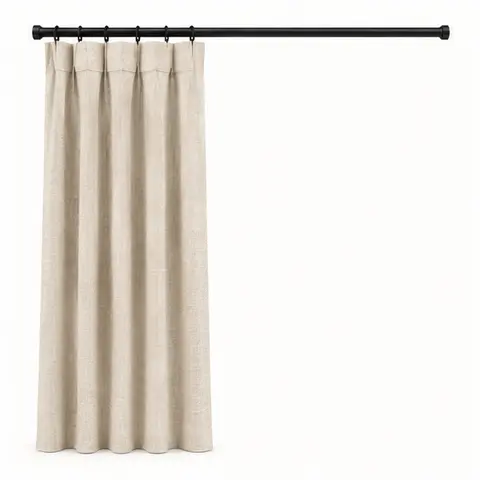 Single drapery panel stacked left