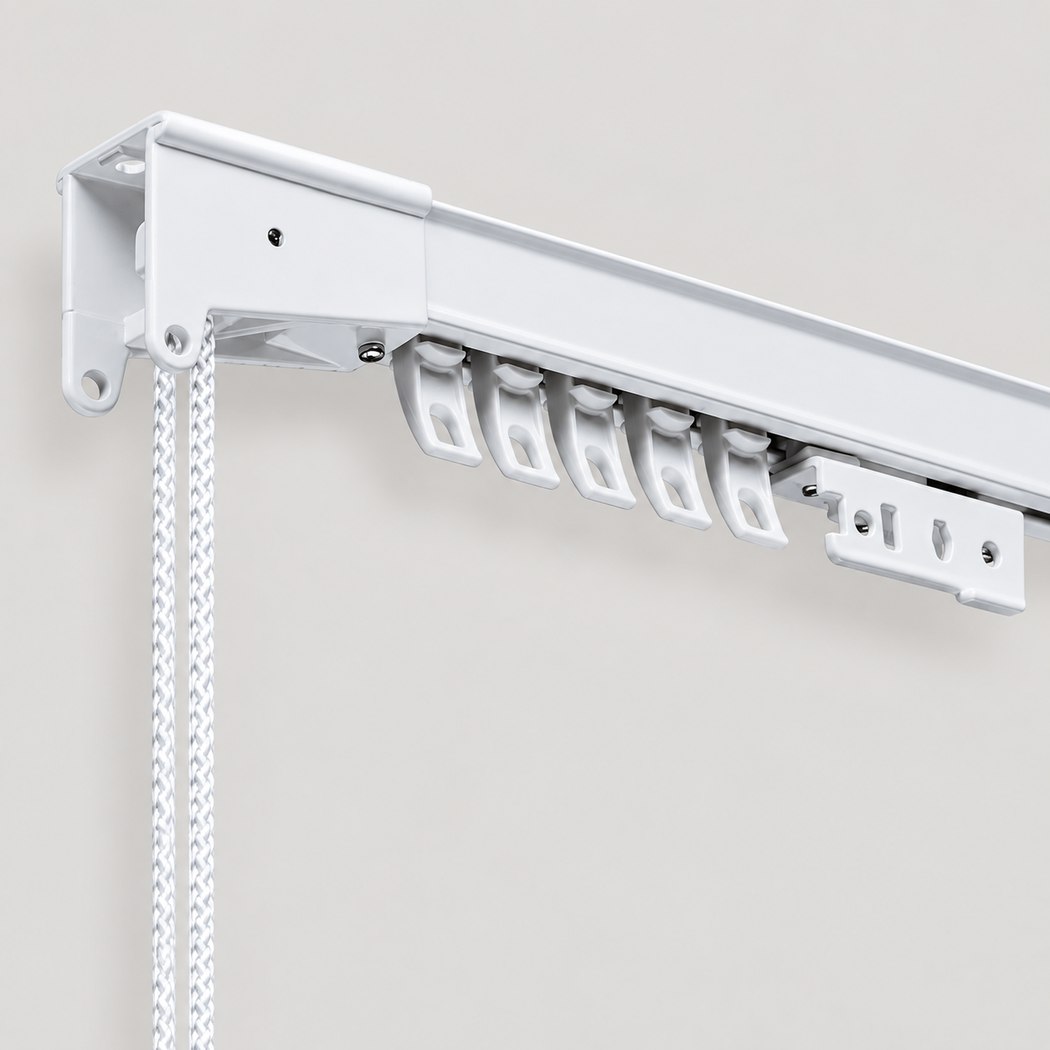 White rust-proof cord draw track