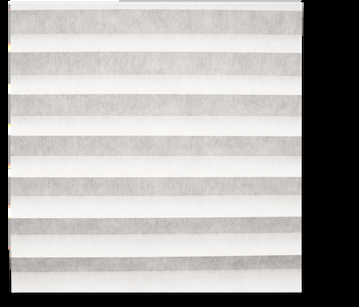 White adhesive pleated fabric swatch