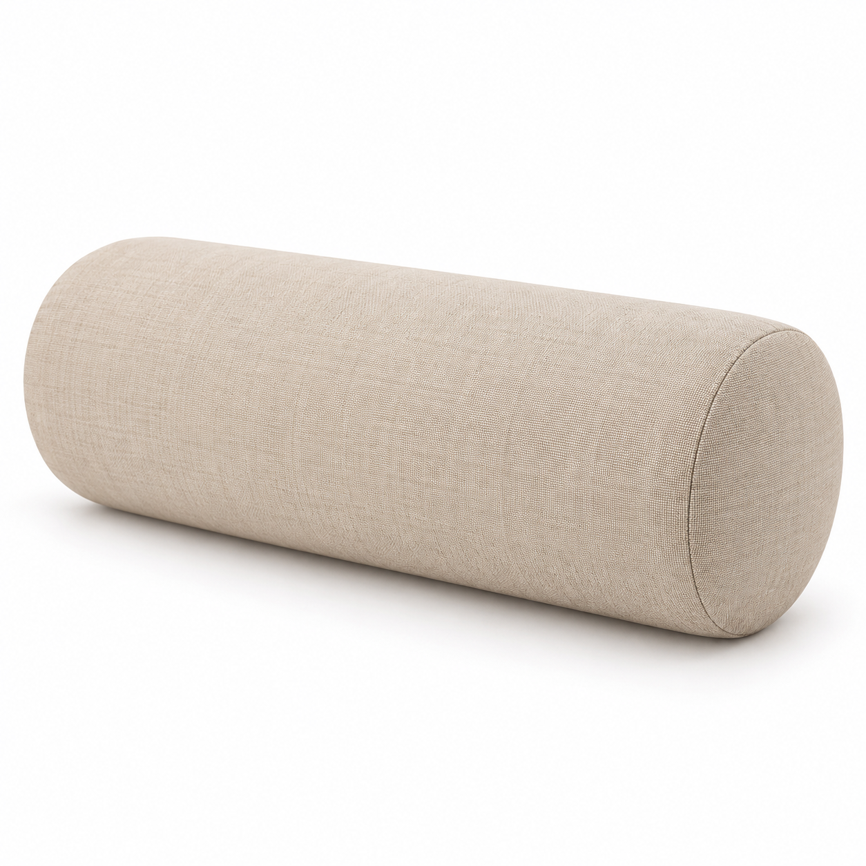 Beige bolster pillow unwelted illustration
