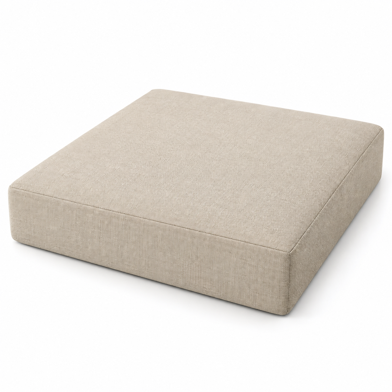 Beige boxed cushion unwelted illustration