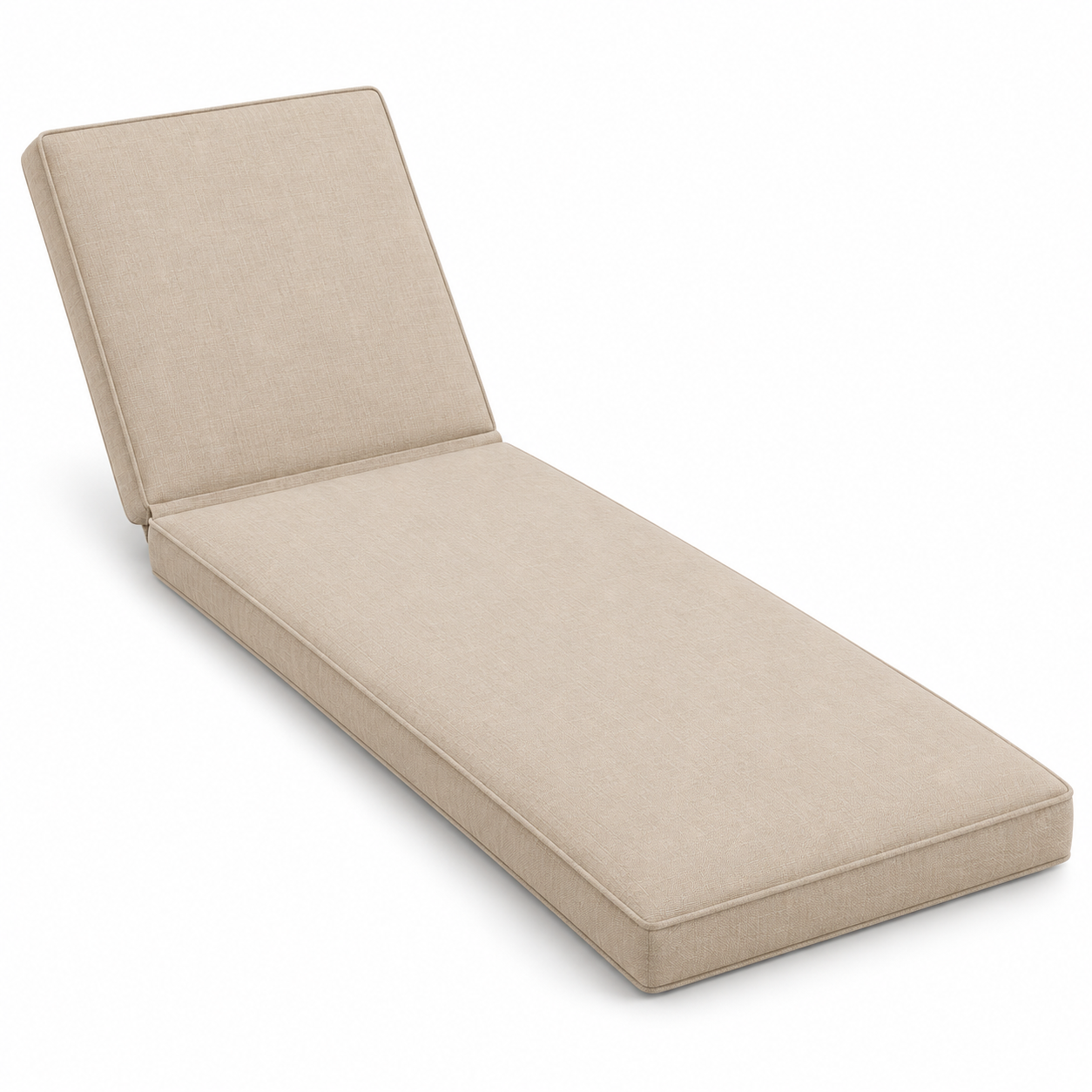 Beige 2-section chaise welted illustration