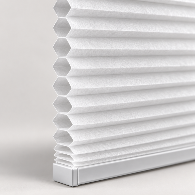 Cellular shade honeycomb fabric detail
