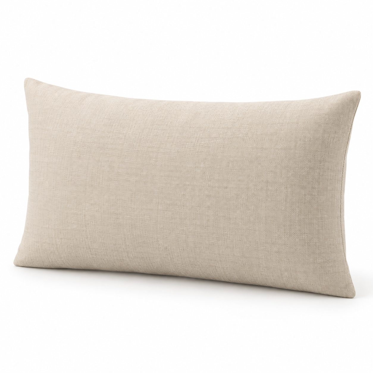 Beige lumbar pillow knife edge illustration