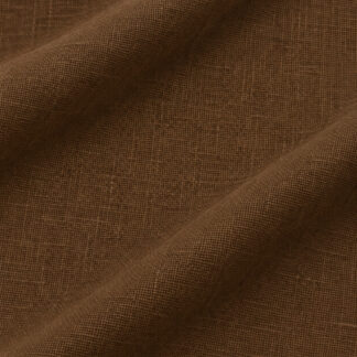 BROWN Palm Beach pure flax linen showing fine matte weave and soft folds
