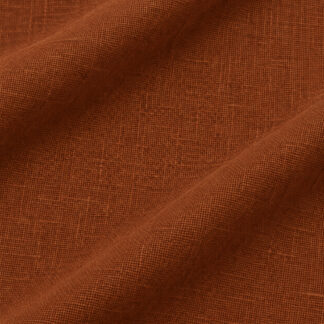 RUST Palm Beach pure flax linen showing fine matte weave and soft folds