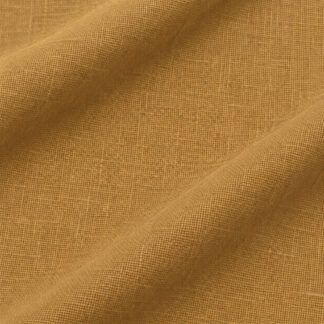 TURMERIC Palm Beach pure flax linen showing fine matte weave and soft folds