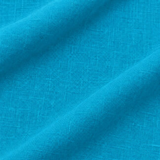 TURQUOISE Palm Beach Linen fabric with soft folds and flax texture