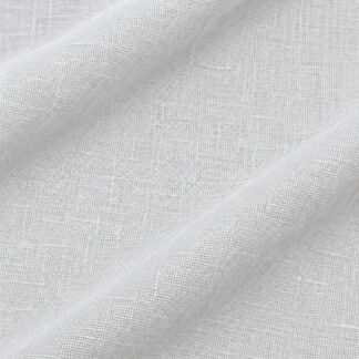 WHITE Palm Beach pure flax linen showing fine matte weave and soft folds