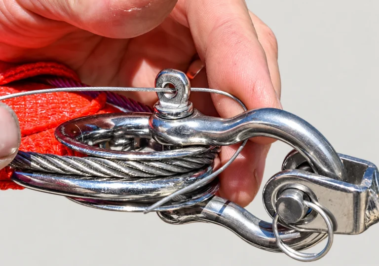 Feed Lock Wire through Bow Shackle pin and the Bow Shackle loop